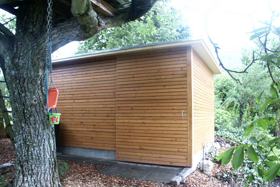 Carport von Hummel & Rikli - Muster Gartenhaus in Ständerbanweise – Roessler 